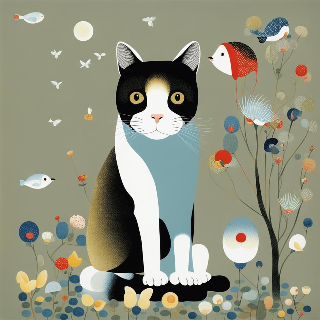 Dreamlike Landscape in Japanese Pop Art Style