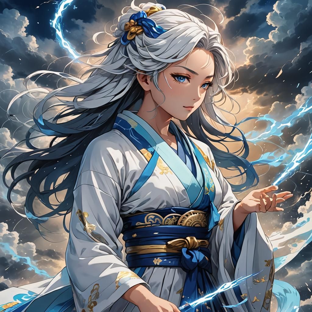 Anime Storm Goddess Key Visual Portrait