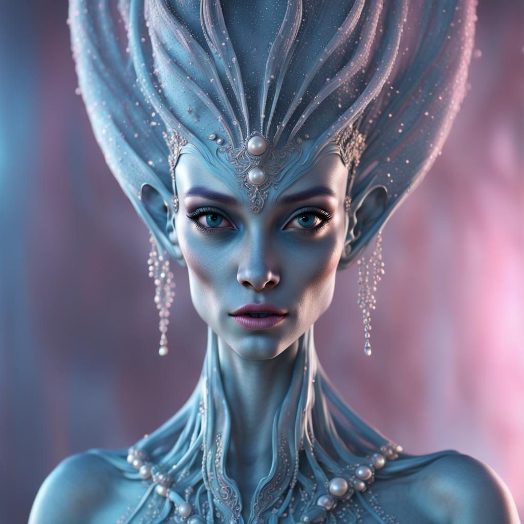 Octane Render of an Alien Princess with Crown