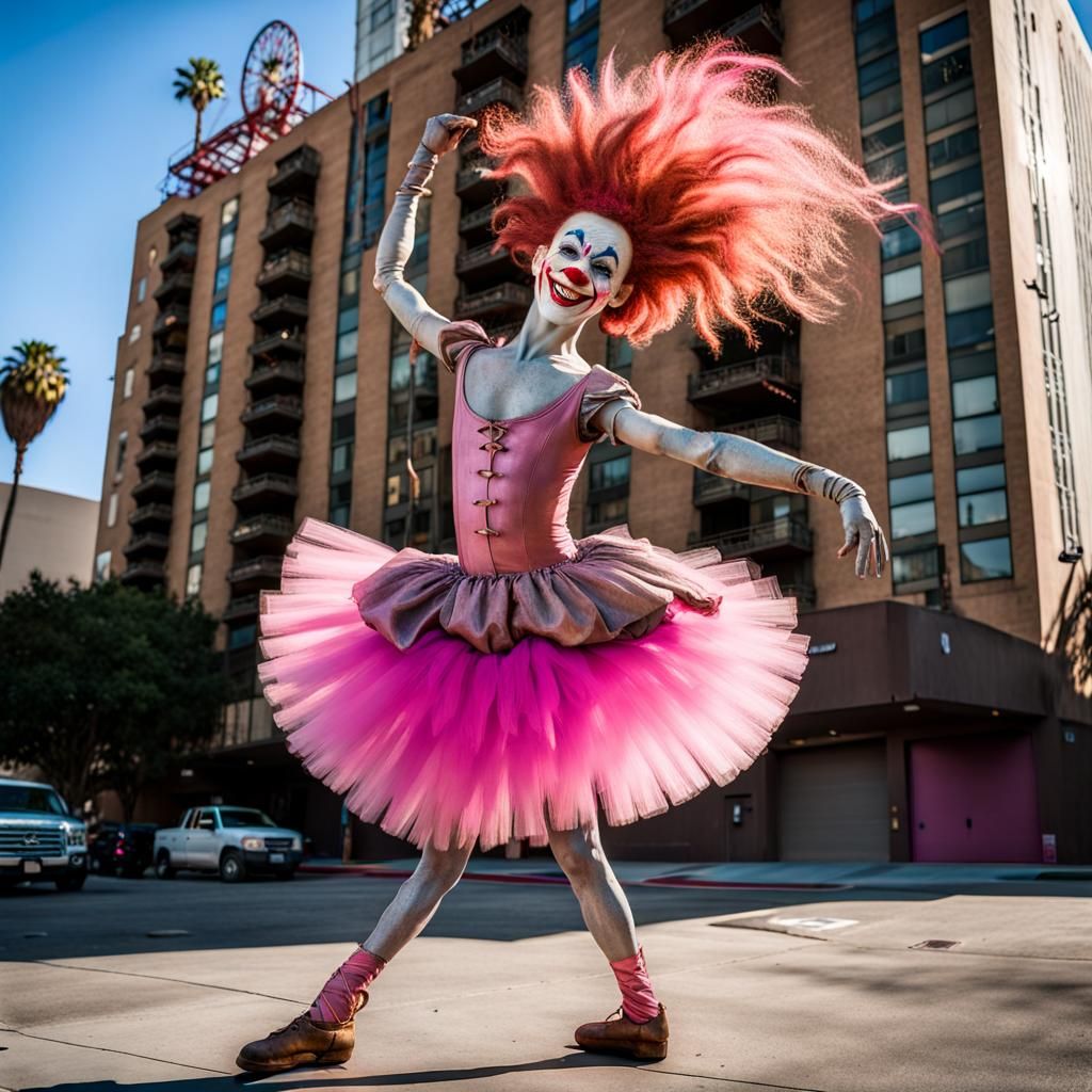 Rusty Mechanical Clown Ballerina in Los Angeles