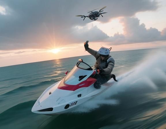 Jet Ski, FPV drone shot