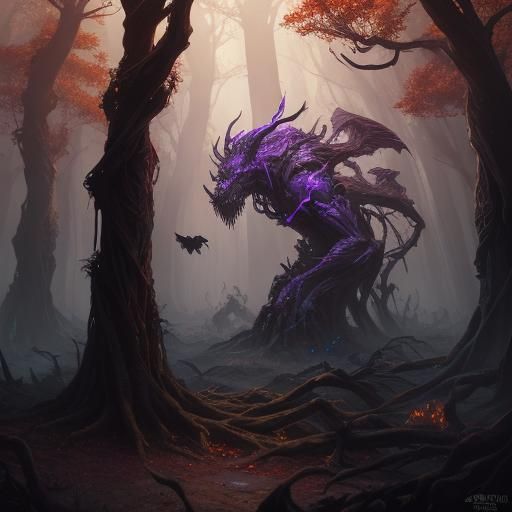 Demonic Forest Succubi: Dark Fantasy Concept Art