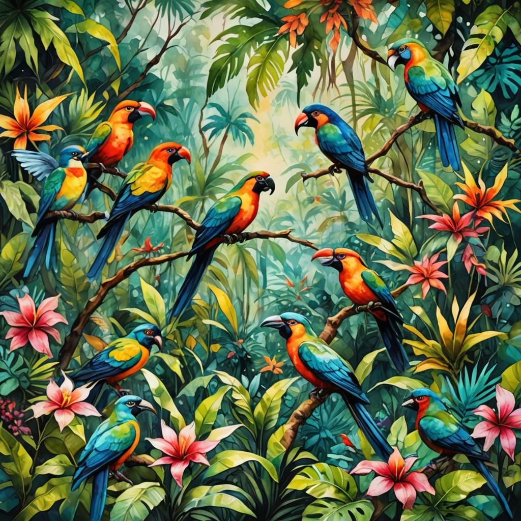 Exotic birds