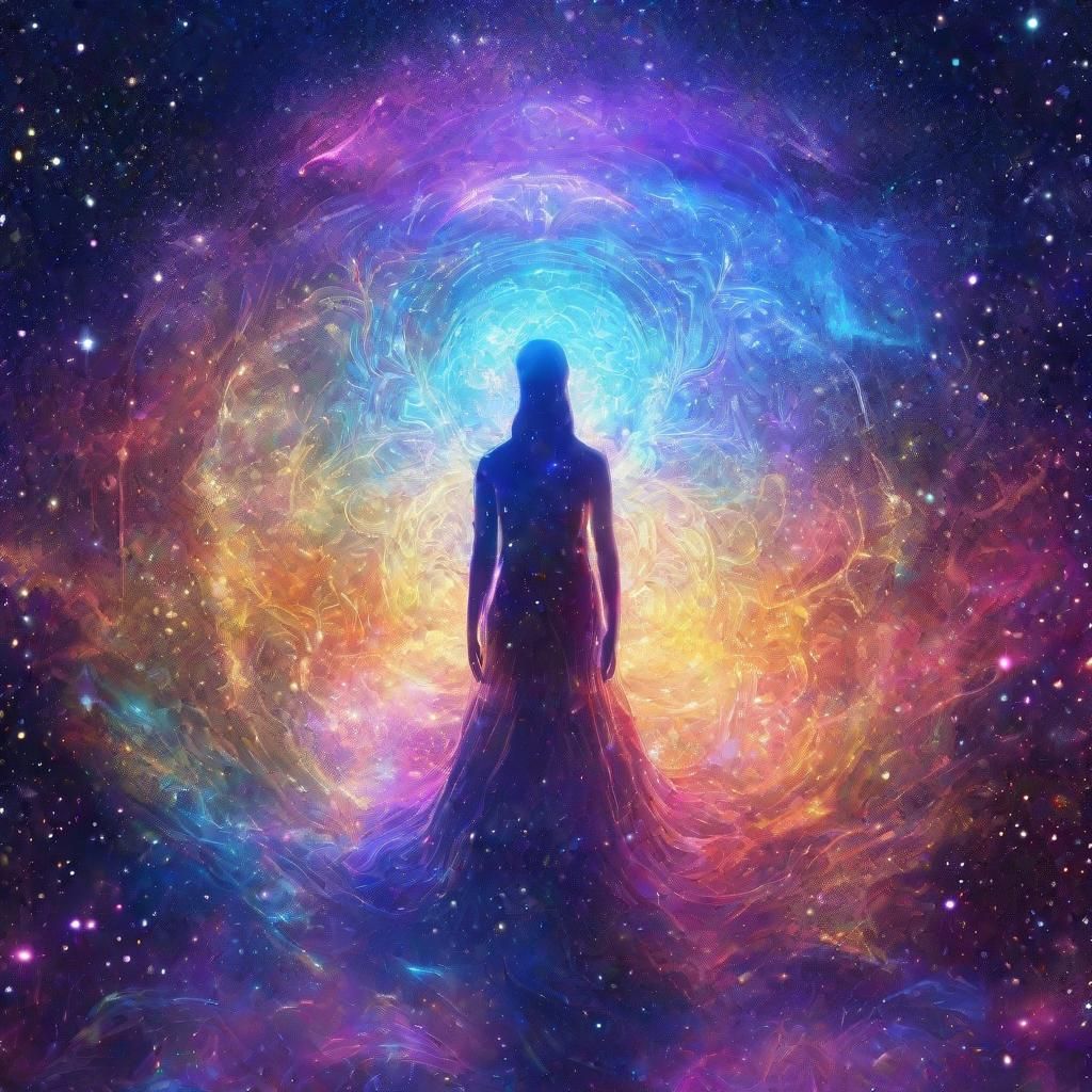 Astral Cosmic Hologram in Vibrant Digital Art