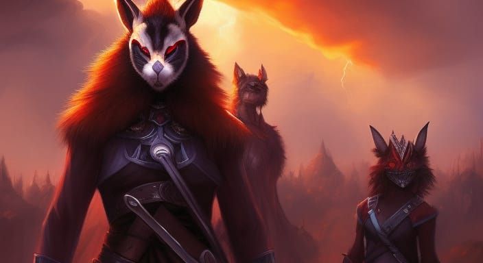 Rabbit Warriors Trek in Post-Apocalyptic Desert