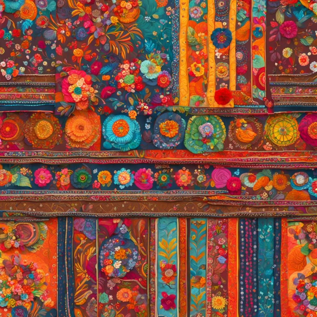 Vibrant Nomad Wedding in Folkart Style