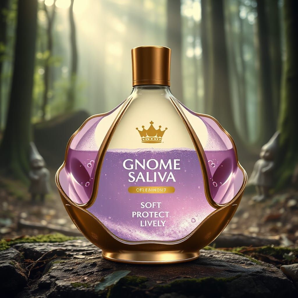 Luxurious Futuristic Gnome Skincare in Mystical Forest