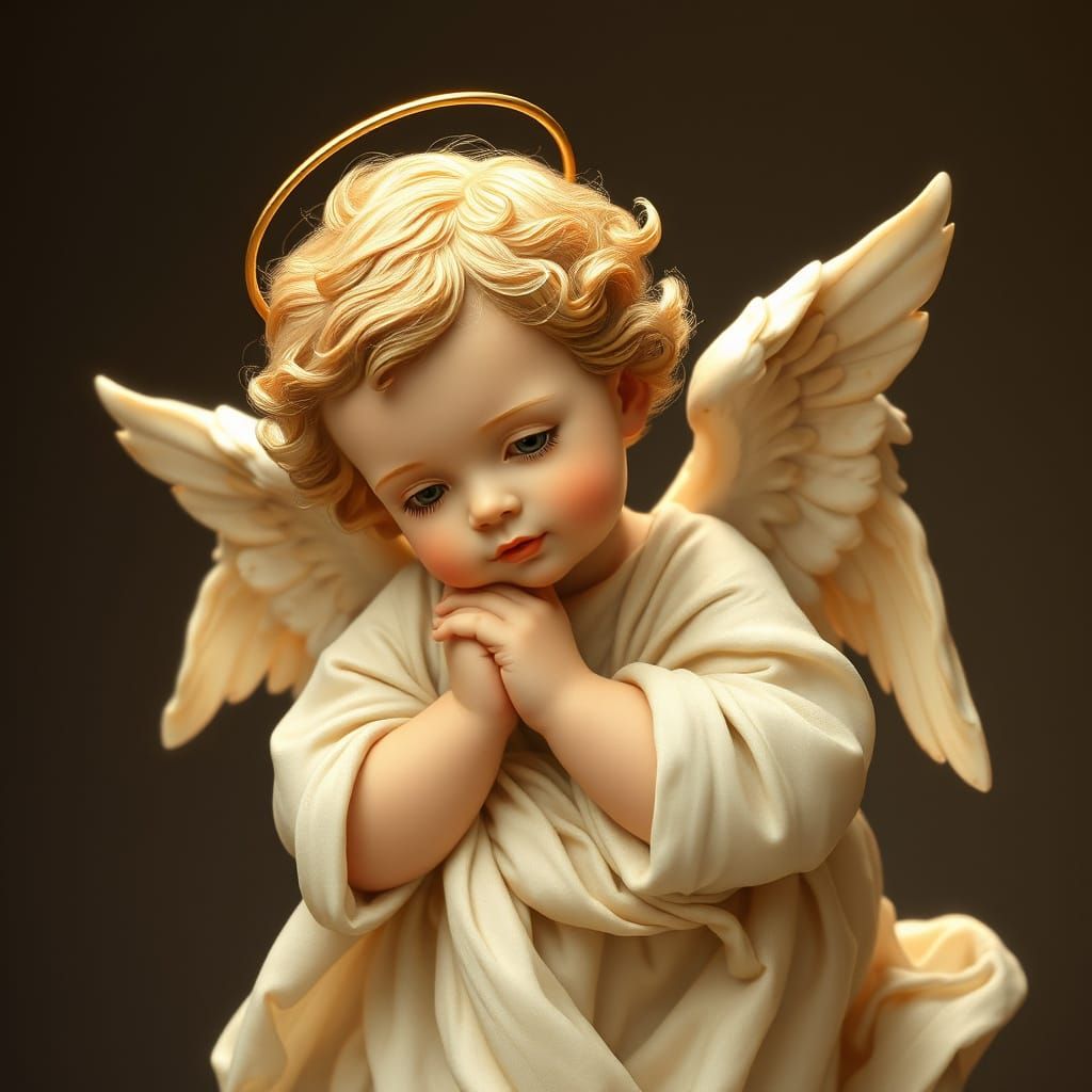 Renaissance Cherub in the Style of Botticelli