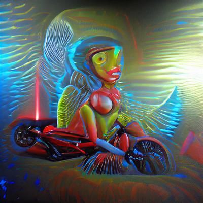 Angel 8k resolution holographic lowbrow detailed painting Ji...