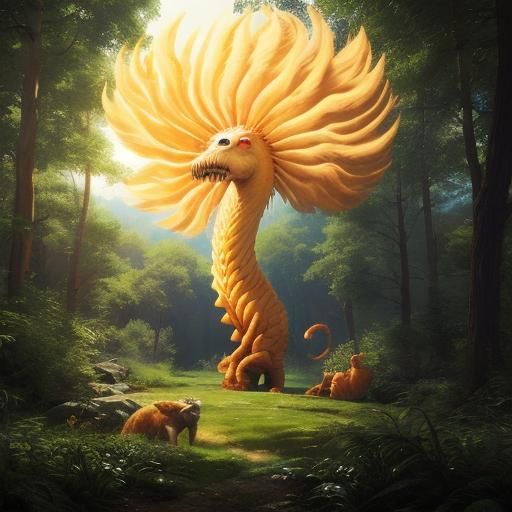 Surreal Hyperrealistic CGI Scene with Vibrant Gradients