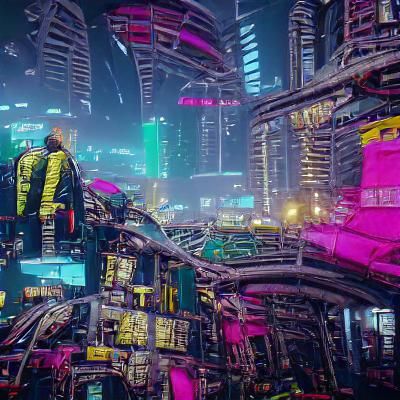 Futuristic Cyberpunk Cityscape in High Resolution