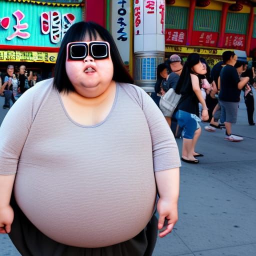 Korean Woman with Sunglasses at Mann's Chinese Theatre