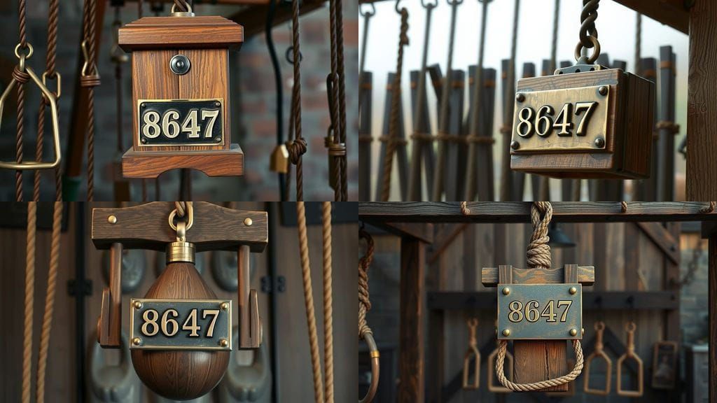Pillory with Bronze Plaque and Nooses