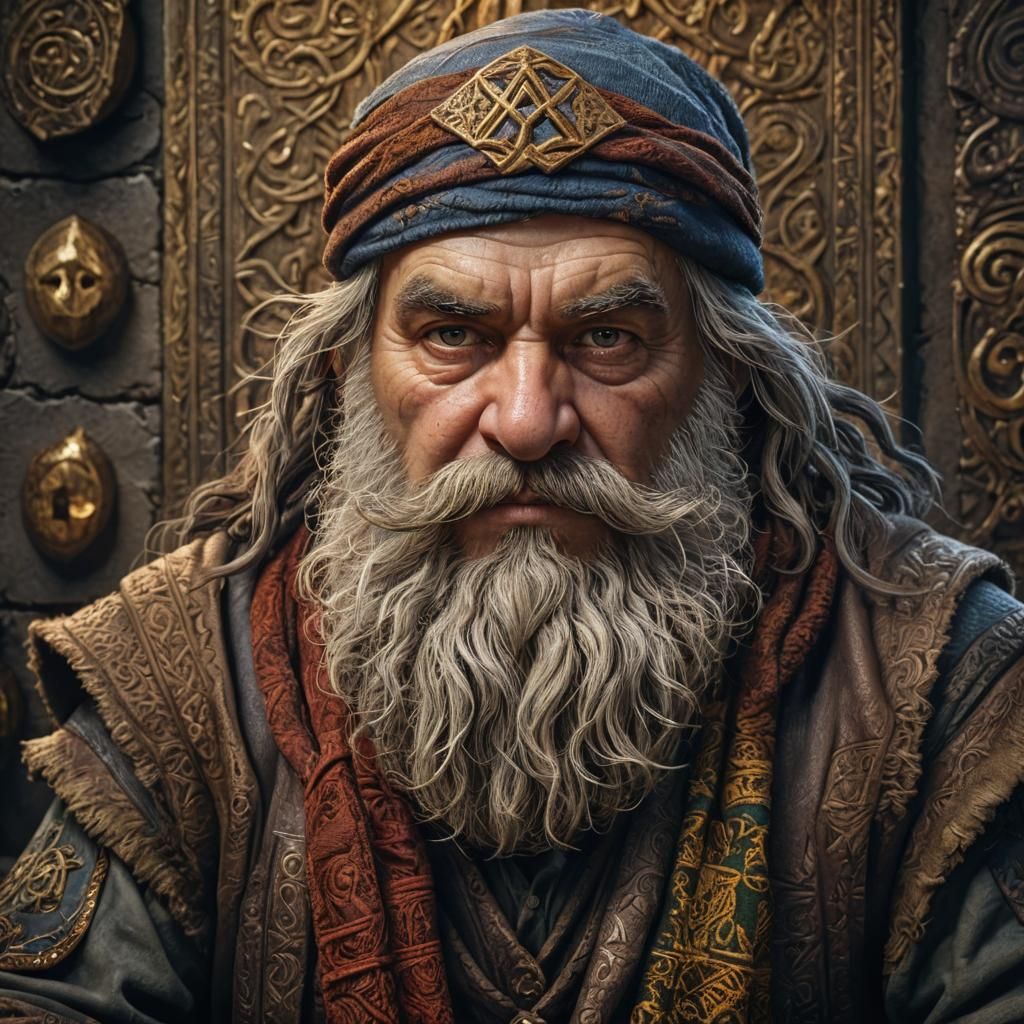 Gruff Dwarf Evoker in Golden Light