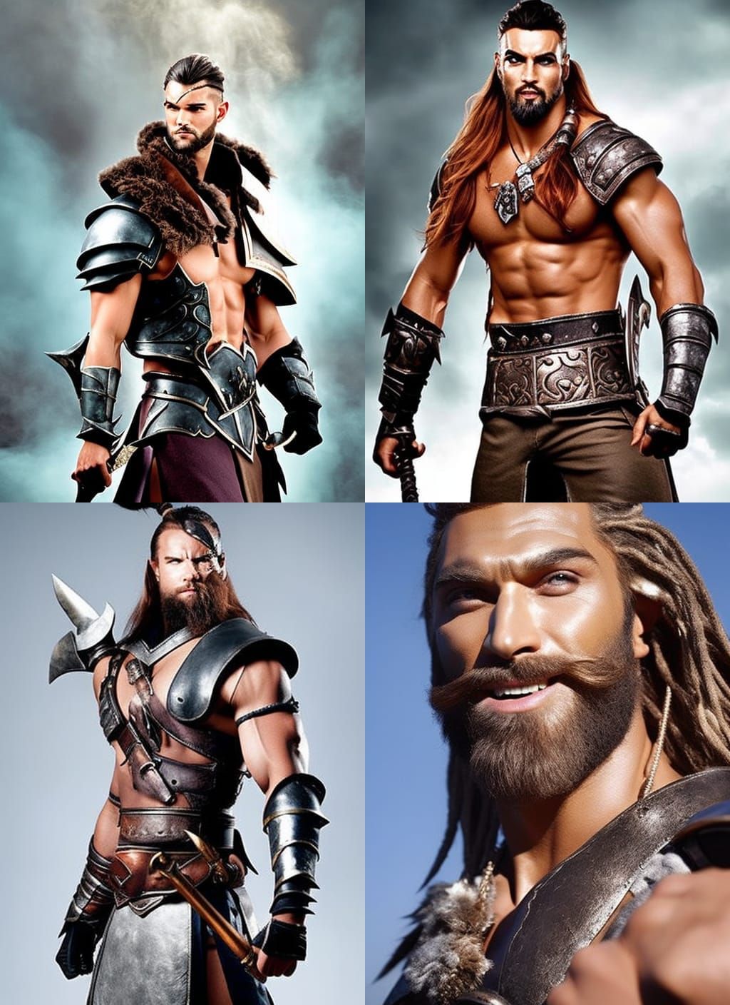 Handsome Fantasy Barbarian Character