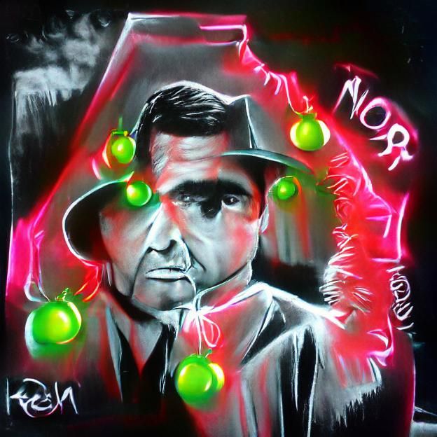 Christmas Film Noir in Neon Lights