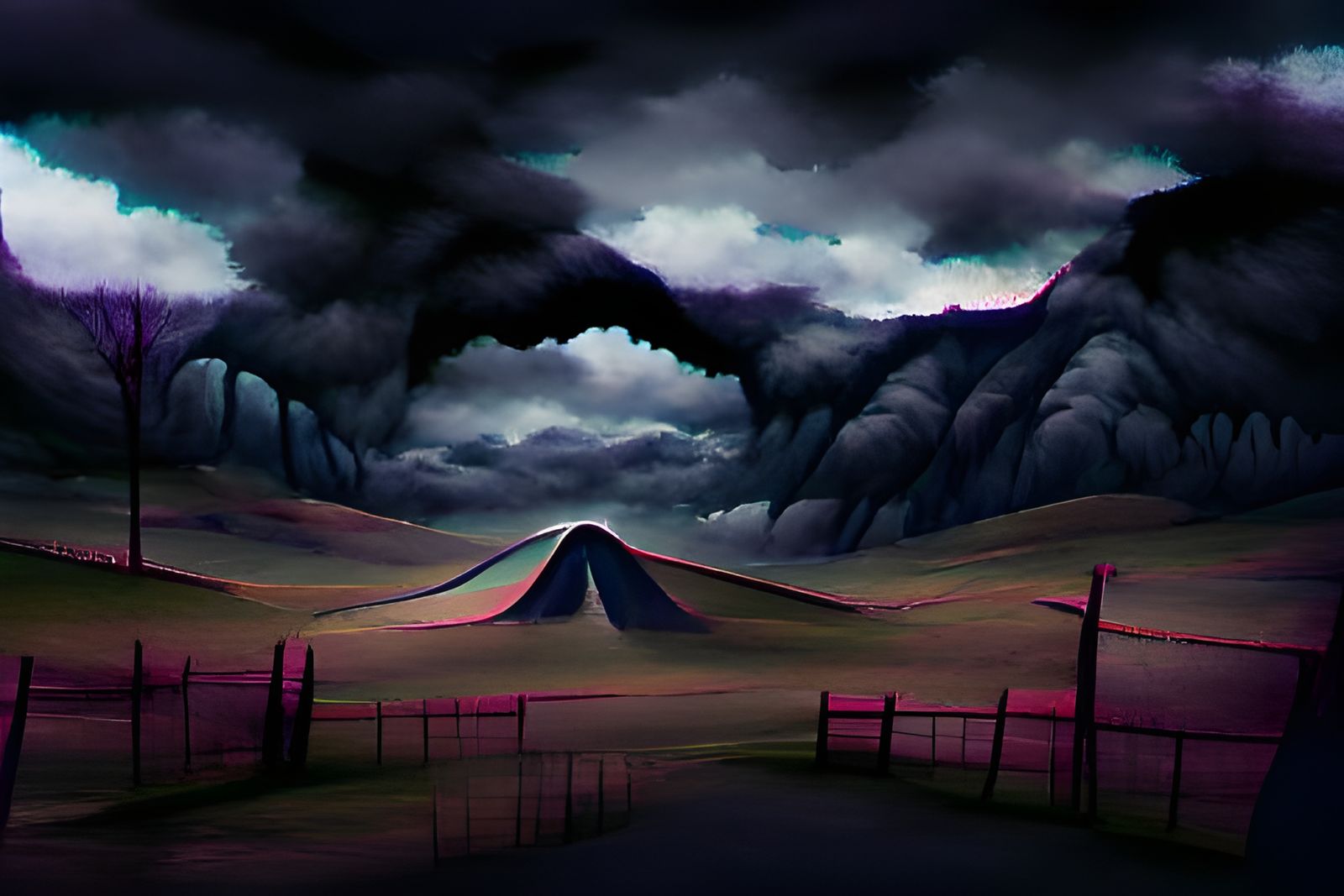 Minimalist Landscape Generated from Simple Prompt
