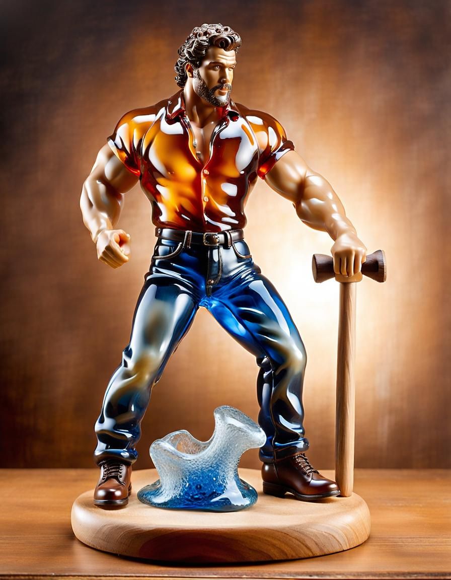 "David's Hammer" Glass Statue
