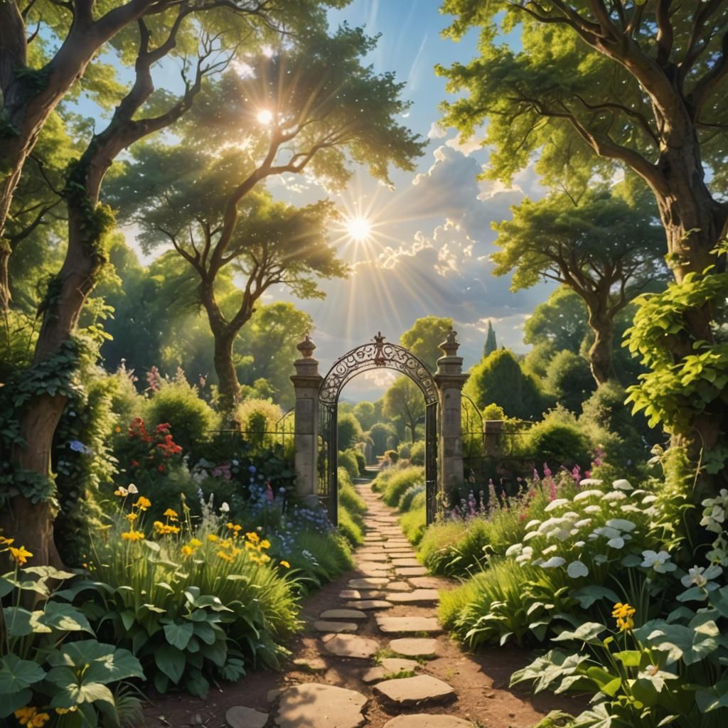 Secret Garden Gate to Heavenly Skies