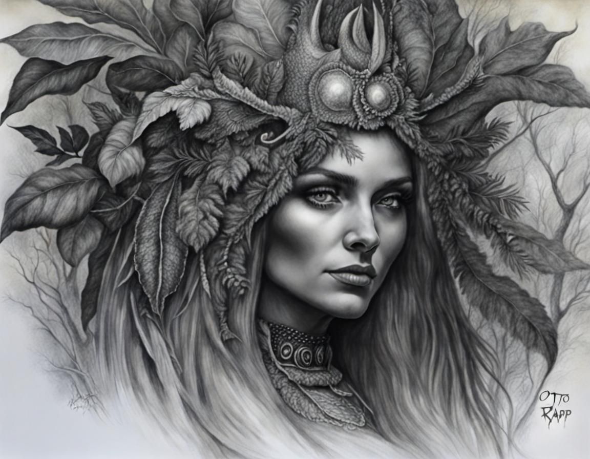 Nature Girl Portrait in Australian Tonalism Style