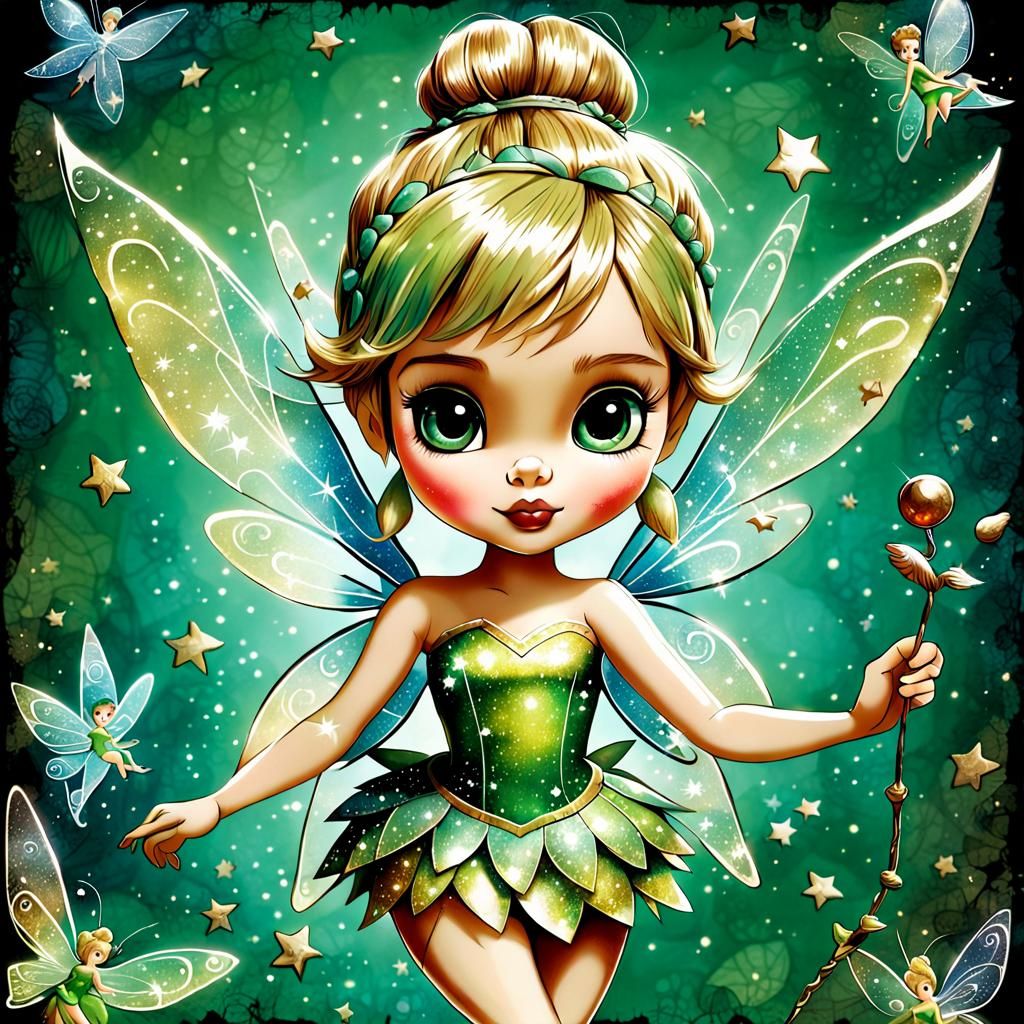 Chibi Tinkerbell Blythe Doll Illustration