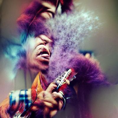 Psychedelic Jimi Hendrix Portrait