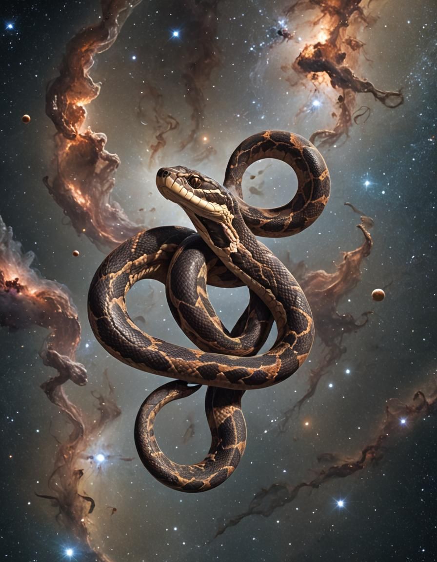 Giant snake in space
