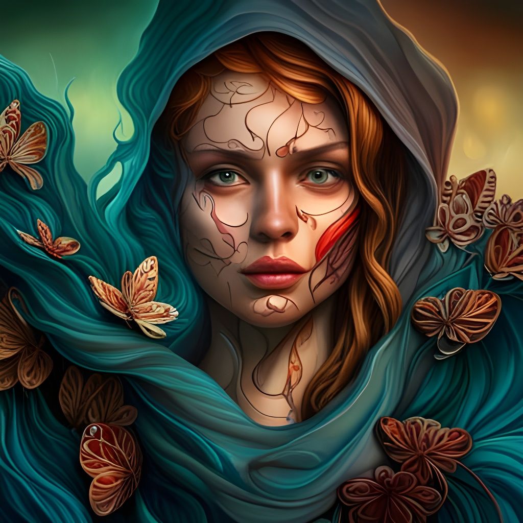 Mother Nature Graffiti Art in Iridescent Colors