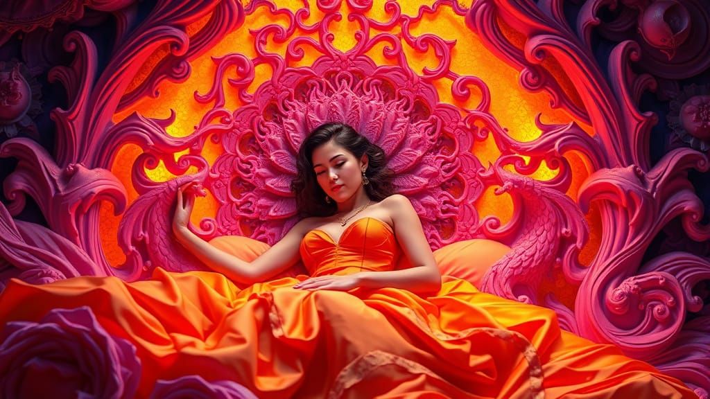 Enchanting Surrealist Scene in Vibrant Hues