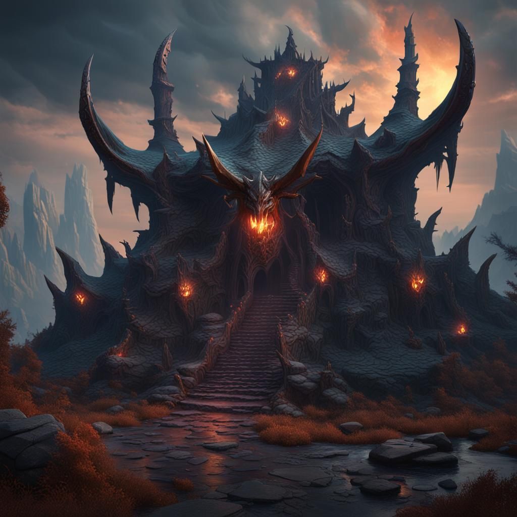 Dark Fantasy Devil's Fury Tooth Trident Weapon