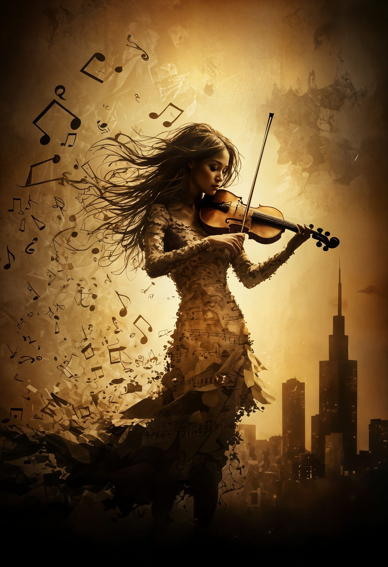 Melodious dispersion in music notes