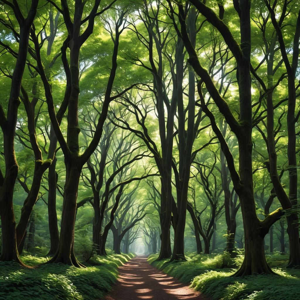 Enchanted Forest: Whispers in Dappled Light