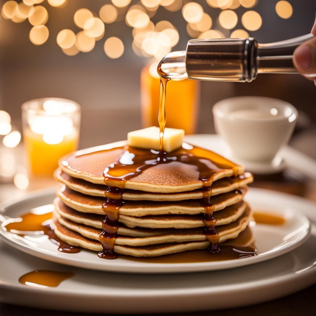 Delicious Pancakes in Professional Photography Style