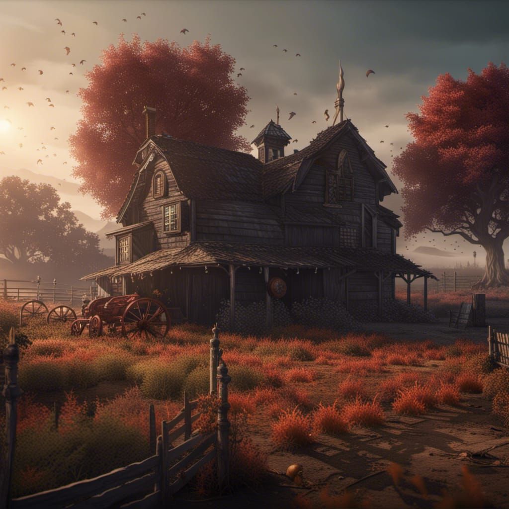 Death of the Family Farm: Detailed Matte Painting