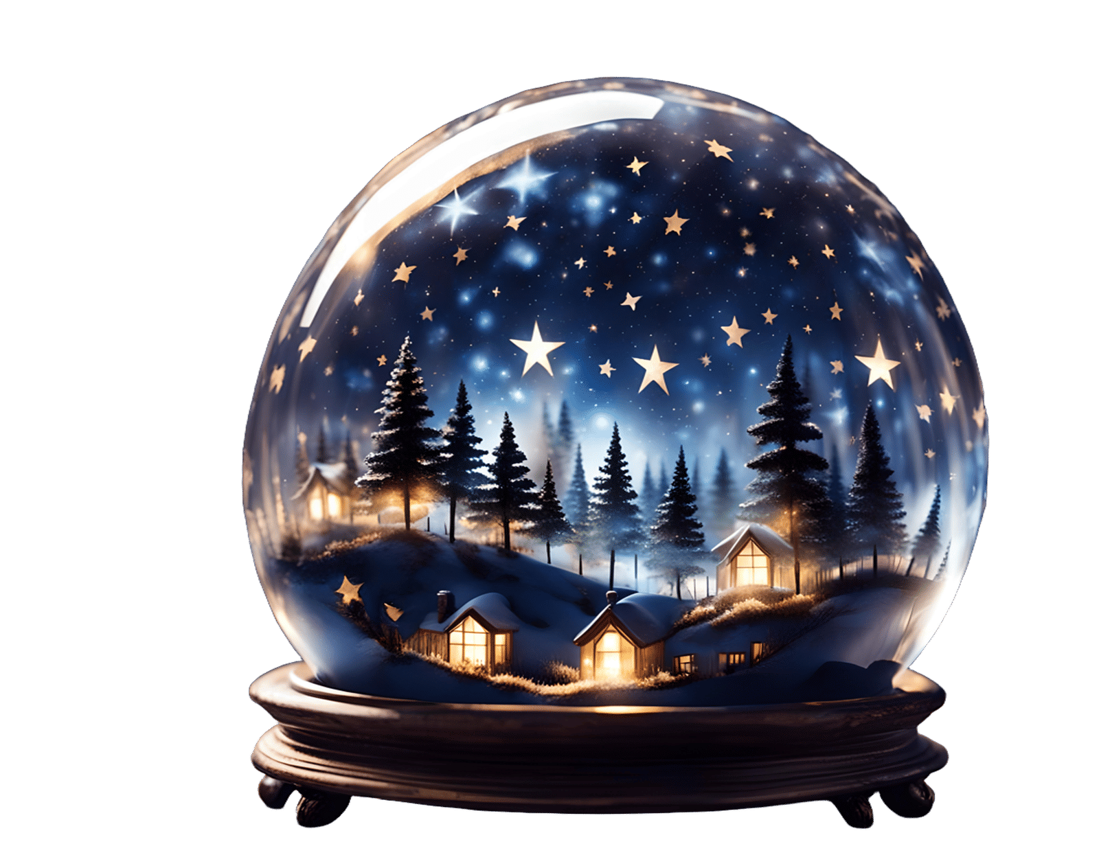 Stars Enclosed in Glass Ball