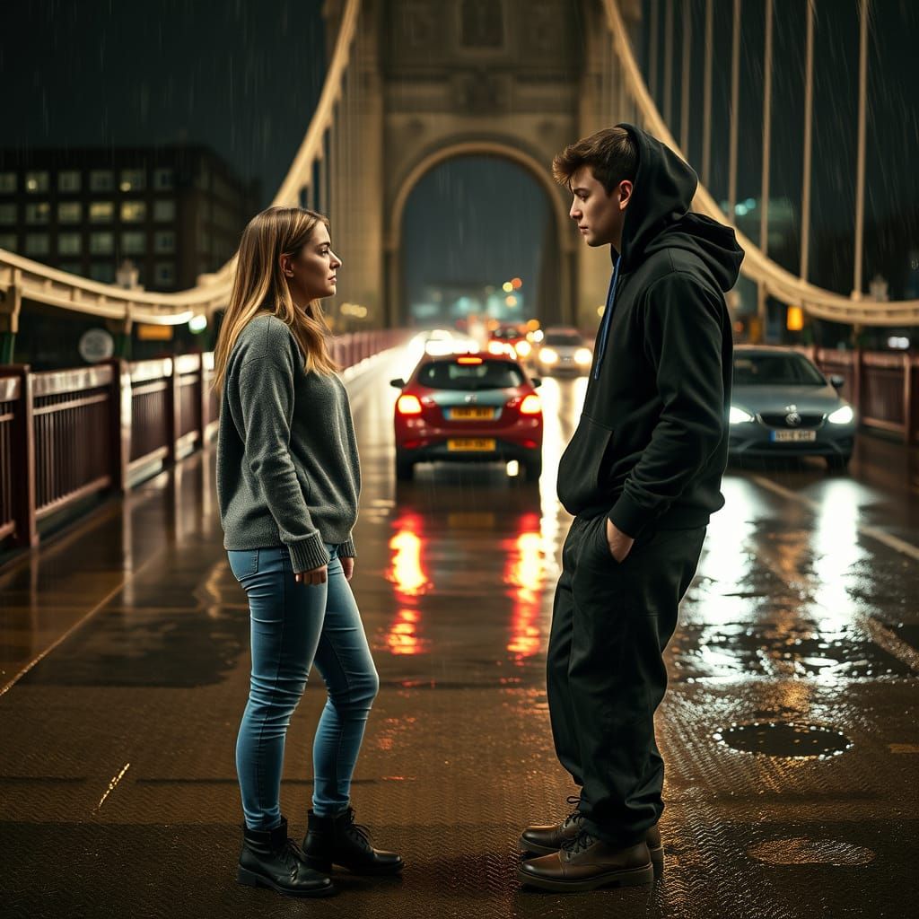 Emotional Strangers Stand Apart on London Bridge