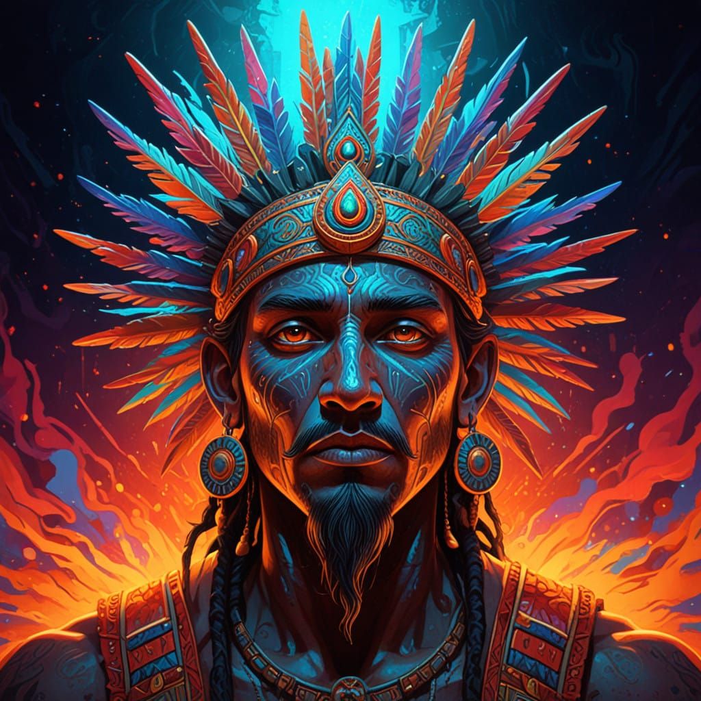 Divine Incan God of Ixalan in Vibrant Dark Fantasy