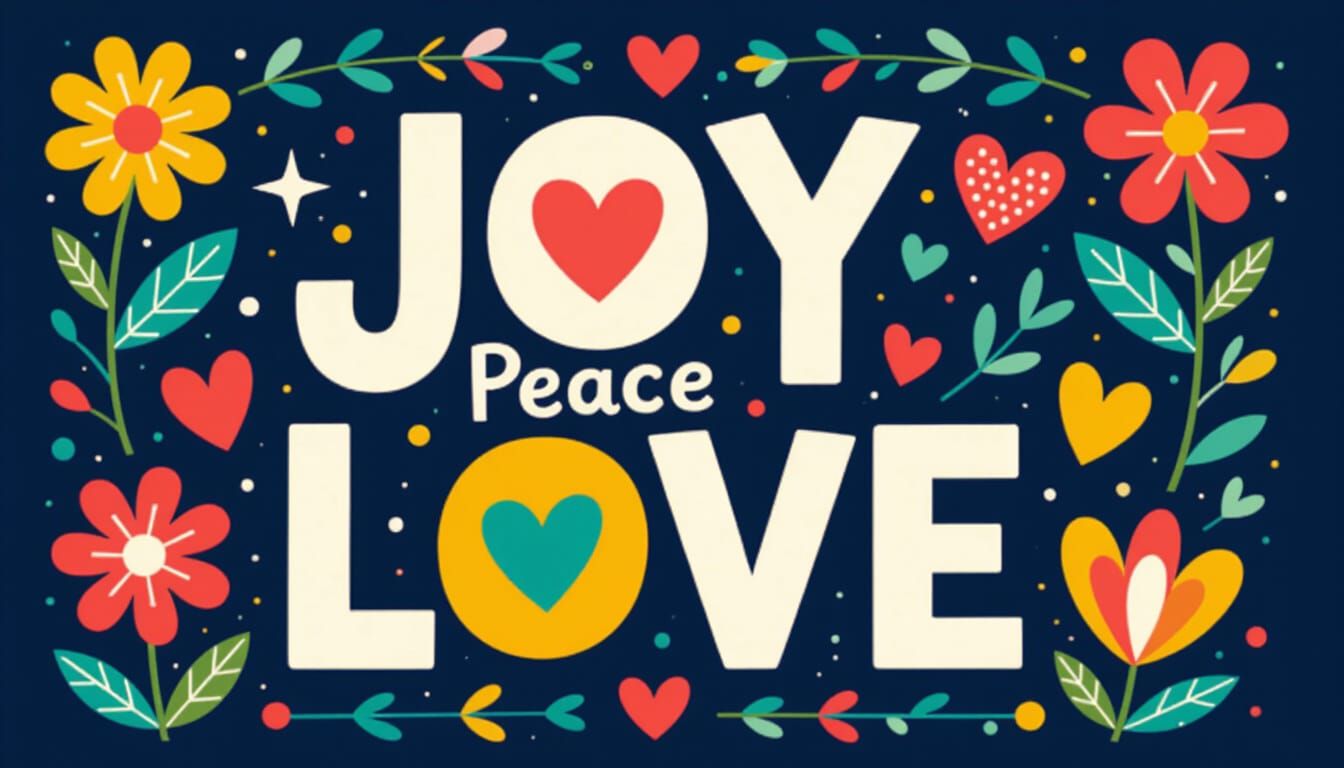 Abstract Art Representing Joy, Peace, and Love