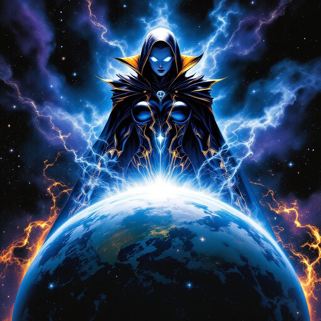 Female Spectre Cosmic Power Behind Earth