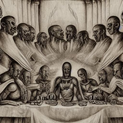 The Last Supper in Giger Style