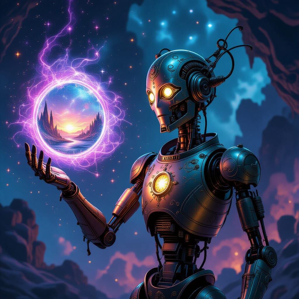 Ancient Automaton Found in Nebula with Cosmic Portal