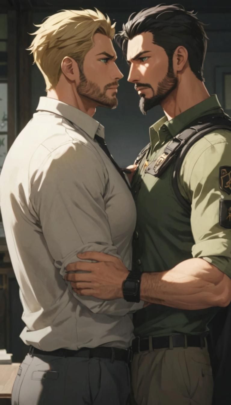 Anime Style: Handsome Emerald-Eyed Dilf King