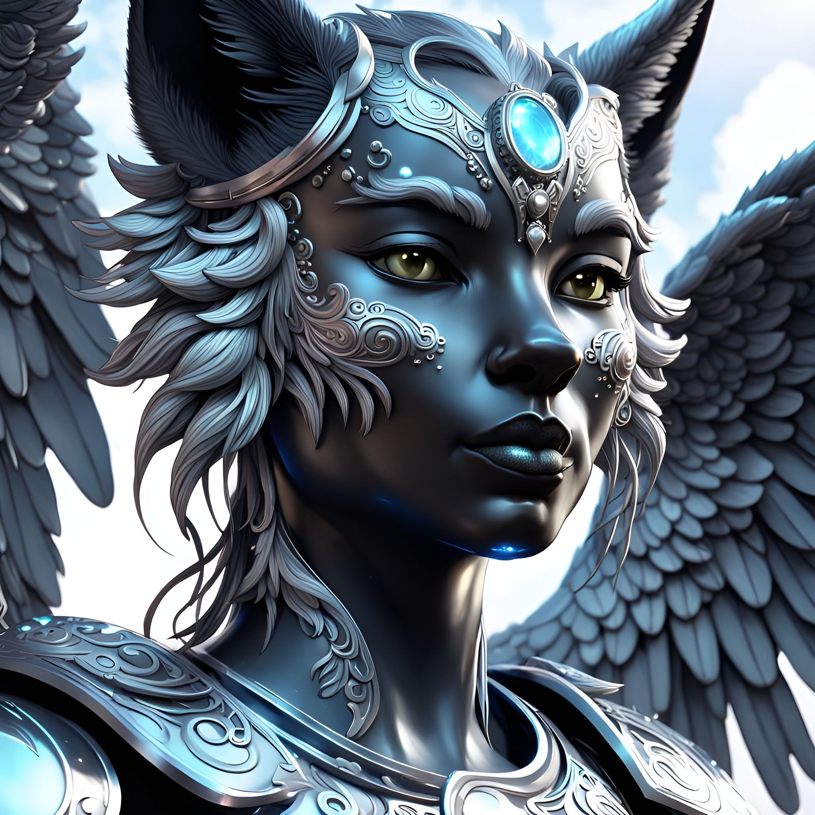 Angelic Wolf Protector