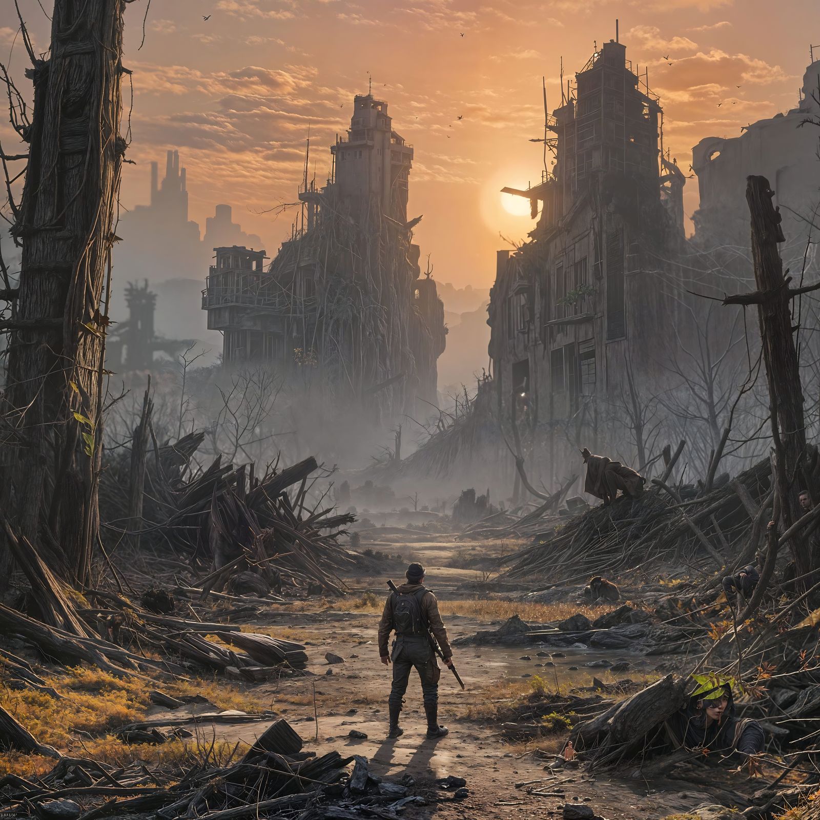 Mysterious Forest Scene in a Fairy Tale Style