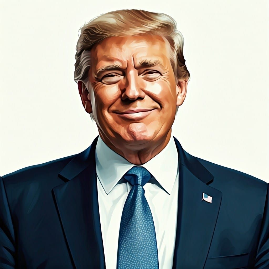 Confident Man's Portrait in Vivid Artistic Style