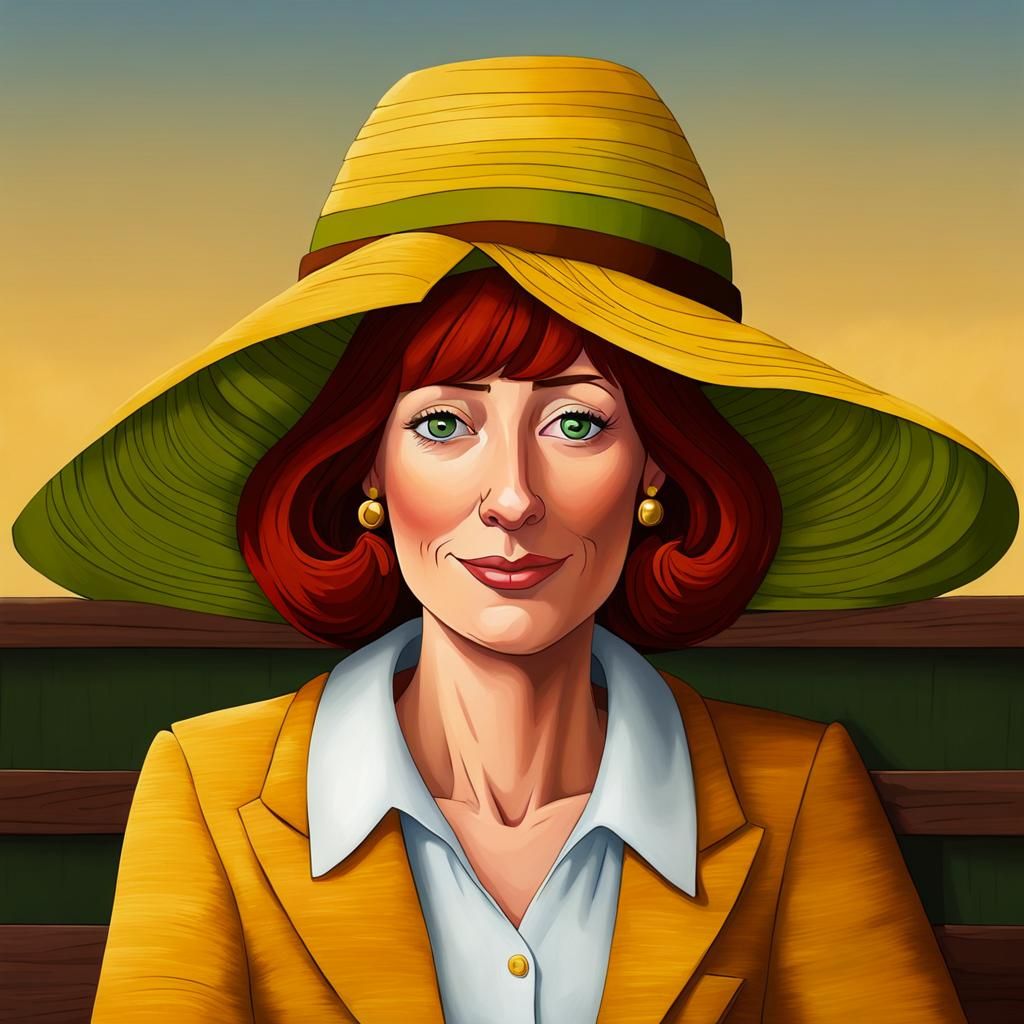 Lois Griffin Portrait in Post-Impressionist Style