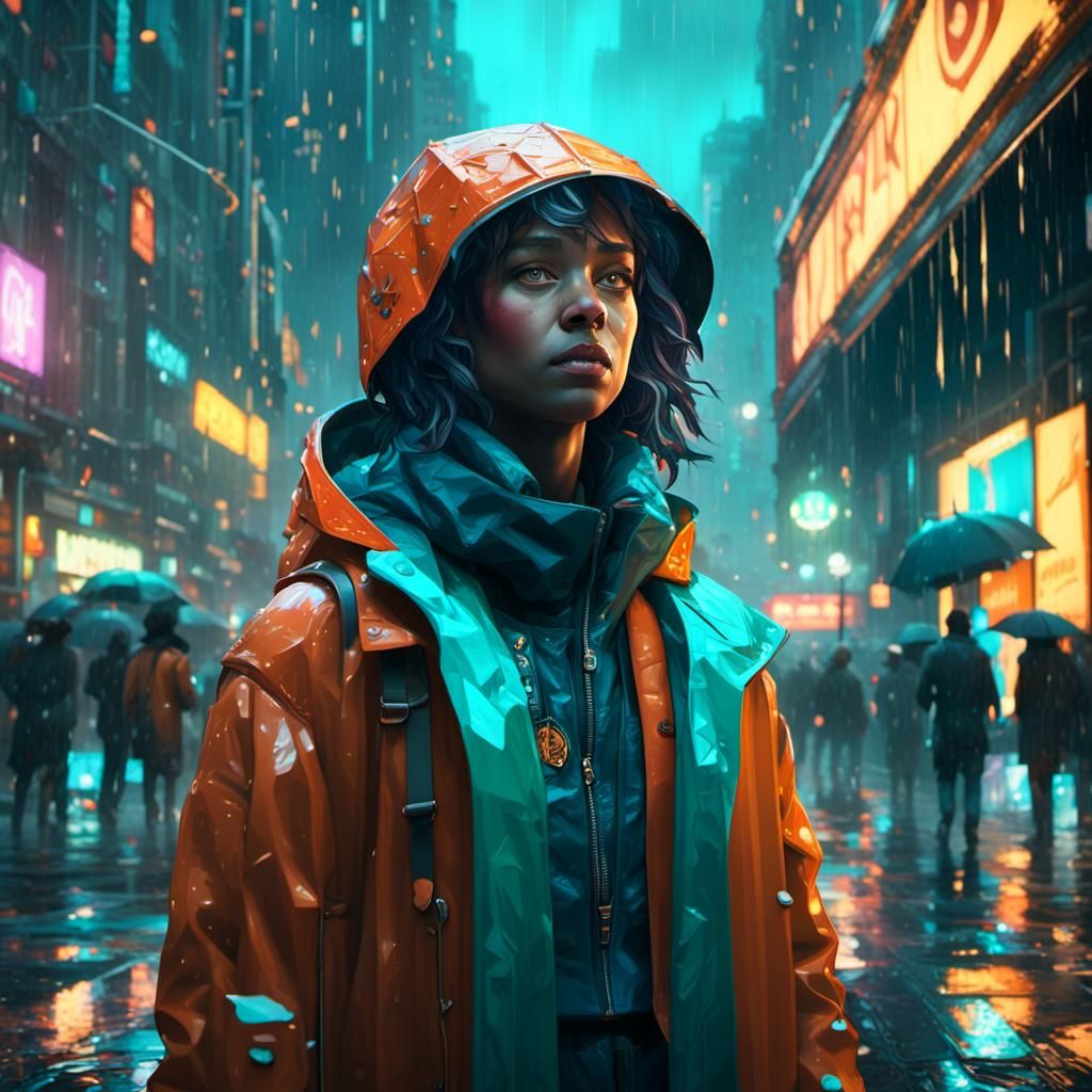 Rainy days and Mondays always get me down hypermodernism 8k resolution concept art by Greg Rutkowski dynamic lighting hy...
