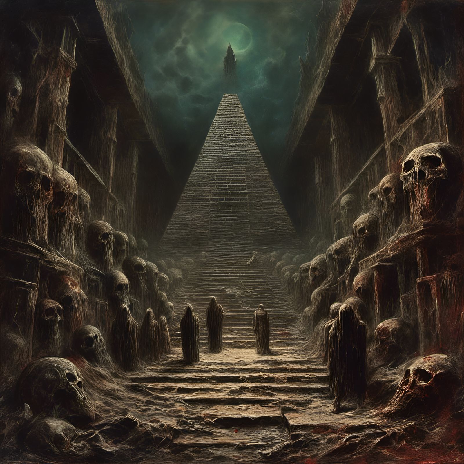 Book of the Dead: Macabre Egyptian Pyramid Art