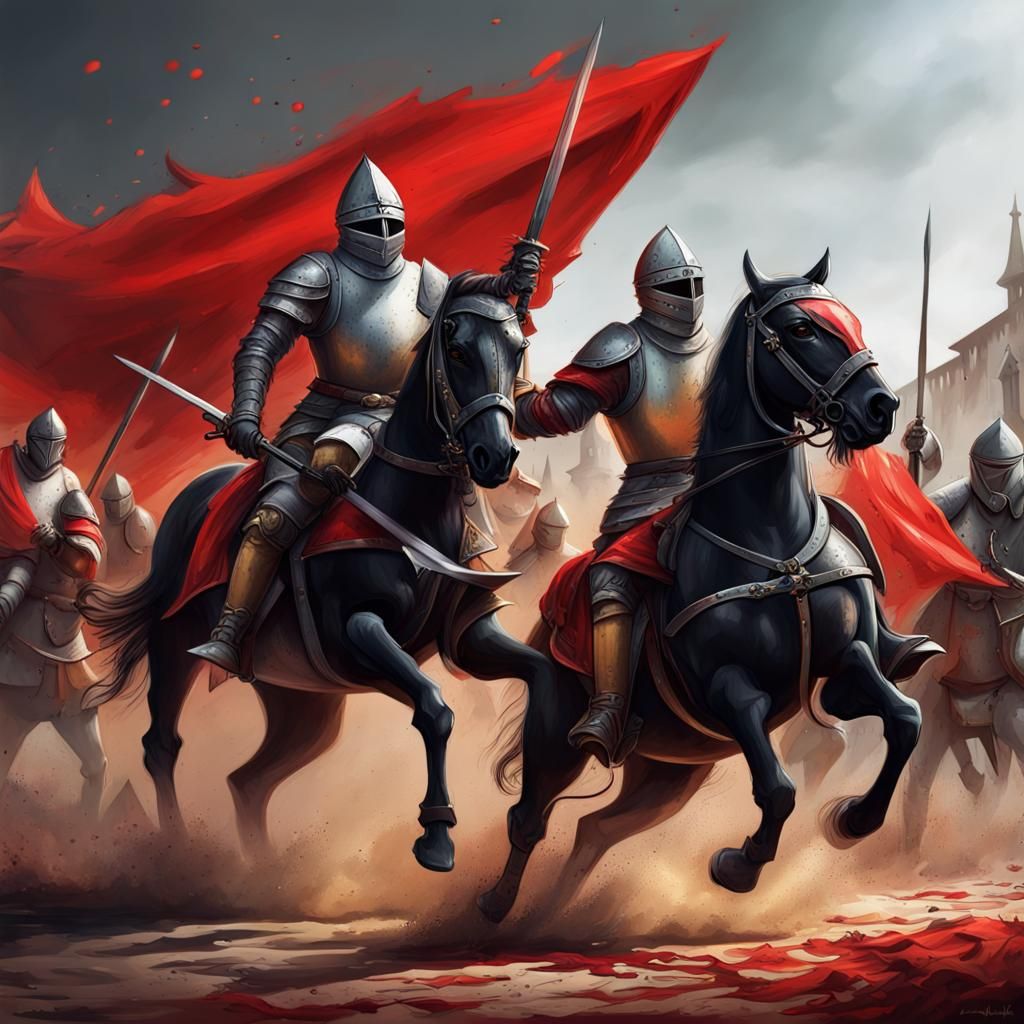 Medieval Knights Clash in Hyperrealistic Combat