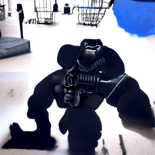 King Kong's Walmart Heist: 3D Rendered Scene